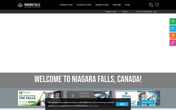 Screenshot of niagarafallstourism.com