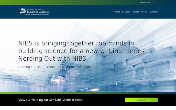 Screenshot of nibs.org