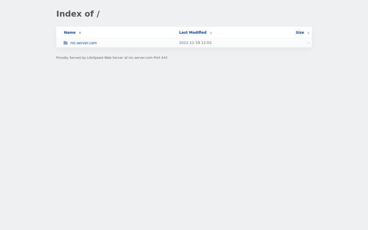 Screenshot of nic-server.com