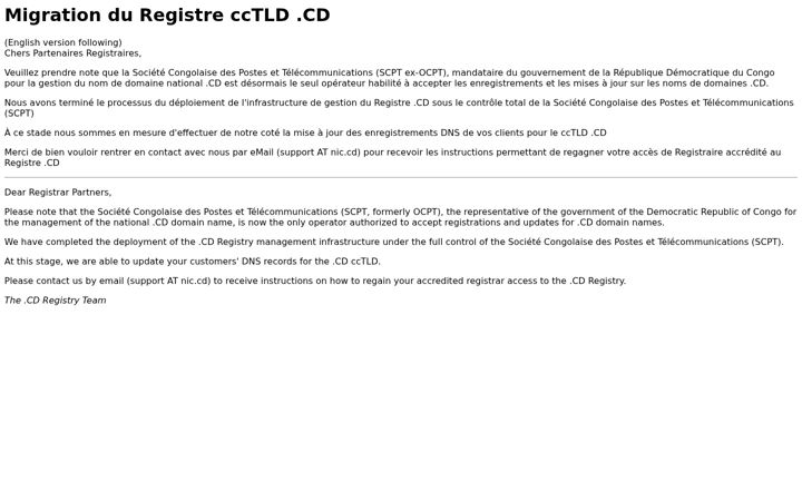 Screenshot of nic.cd