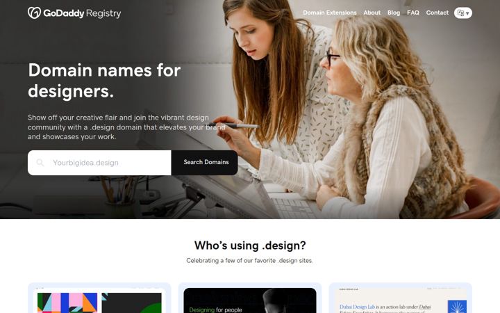Screenshot of nic.design
