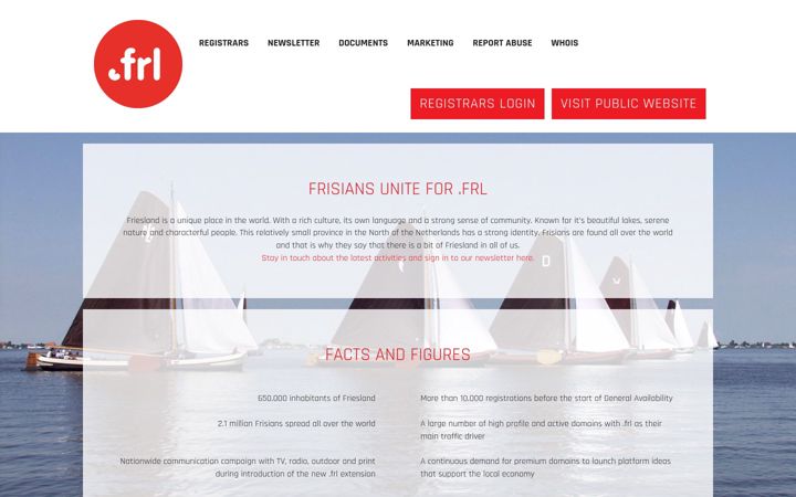 Screenshot of nic.frl