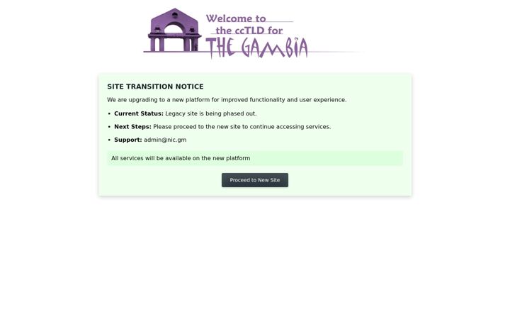 Screenshot of nic.gm