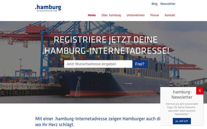 Screenshot of nic.hamburg