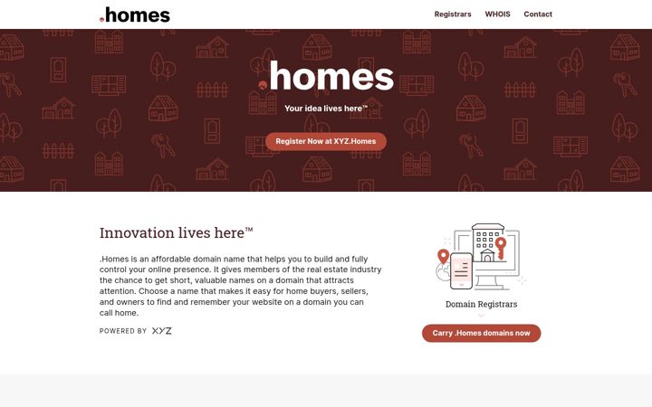 Screenshot of nic.homes