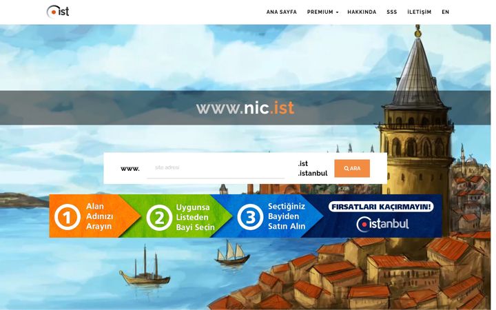 Screenshot of nic.istanbul