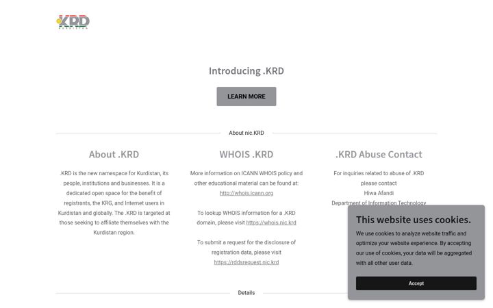 Screenshot of nic.krd