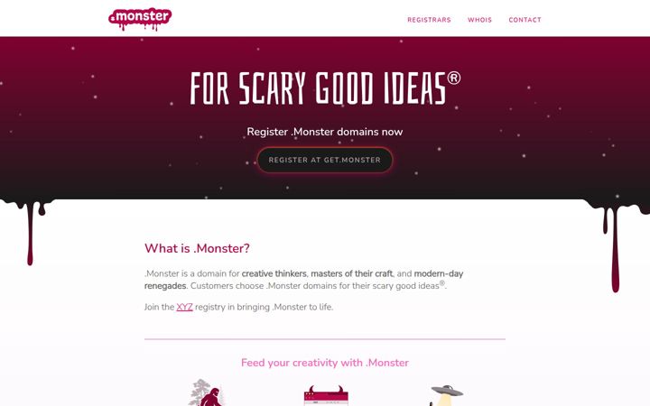 Screenshot of nic.monster