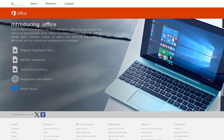 Captură de ecran a nic.office