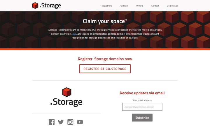 Screenshot of nic.storage