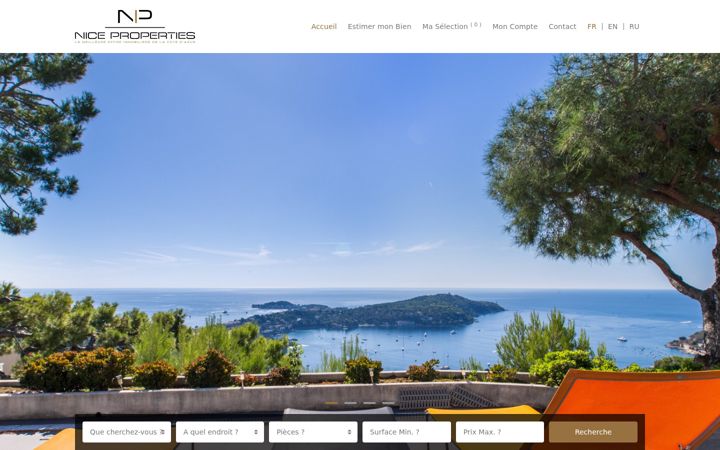 Skjermbilde av nice-properties.fr
