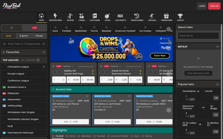 Kuvakaappaus sivustosta nicebet.com.lr