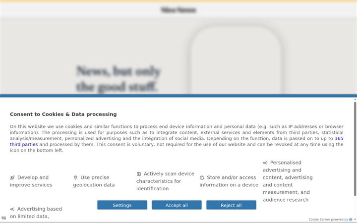 Screenshot of nicenews.com