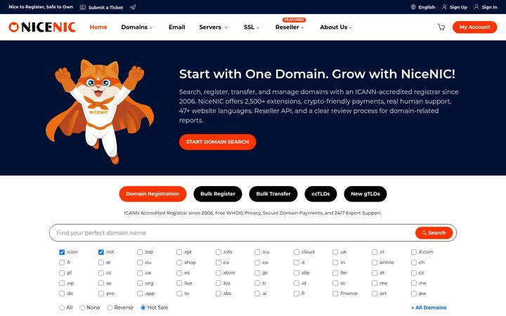 Screenshot of nicenic.com
