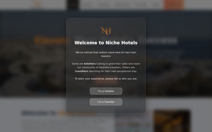 Screenshot ta' niche-hotels.com