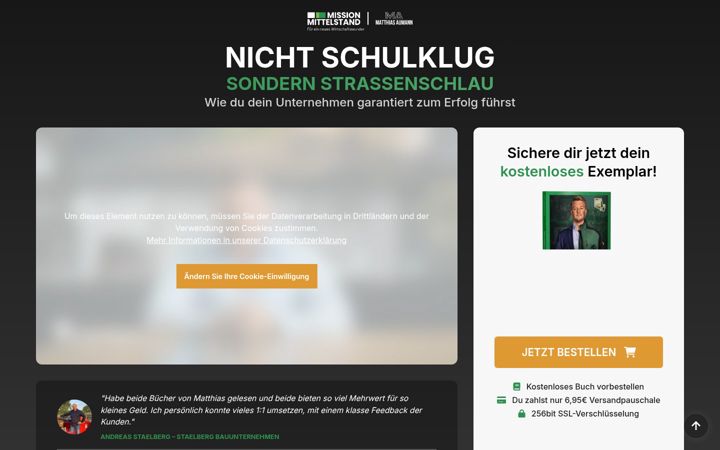 Screenshot of nichtschulklugsondernstrassenschlau.de