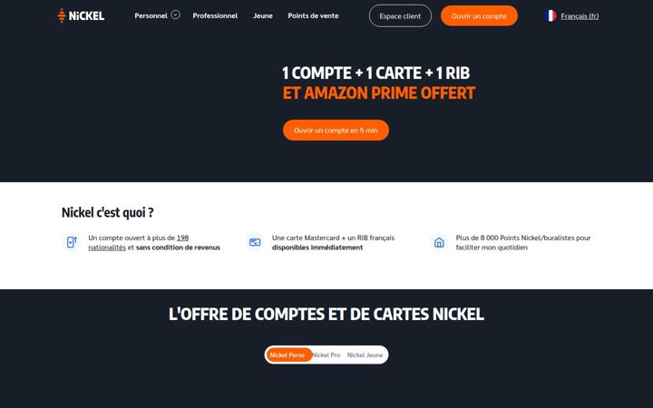 Screenshot of nickel.eu