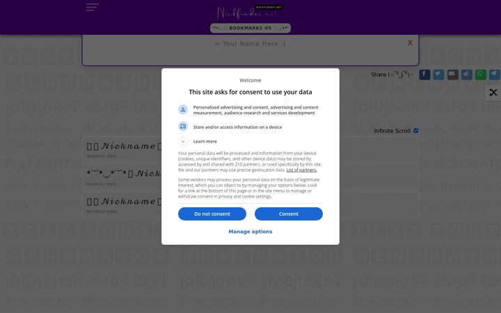 Screenshot of nickfinder.net