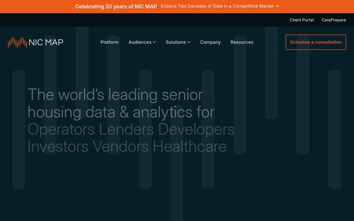 Screenshot van nicmap.com