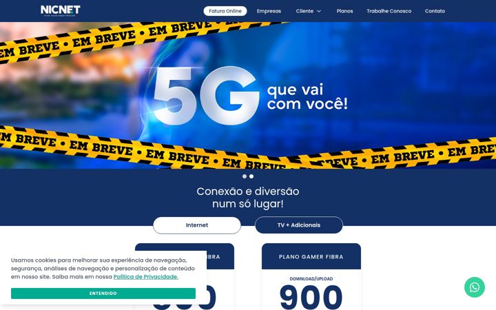 Screenshot of nicnet.com.br