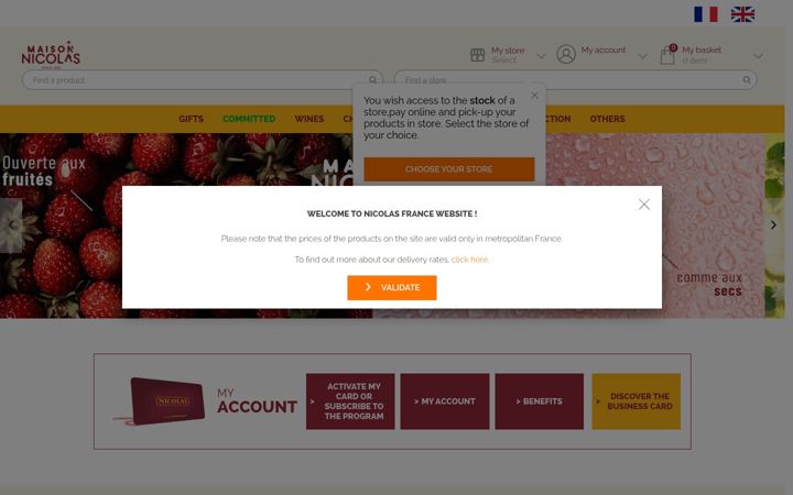 Screenshot of nicolas.com