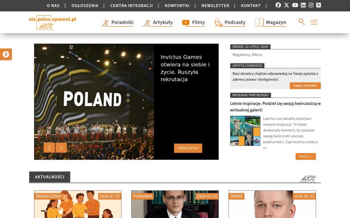 Screenshot of niepelnosprawni.pl