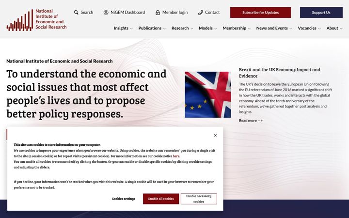 Screenshot of niesr.ac.uk