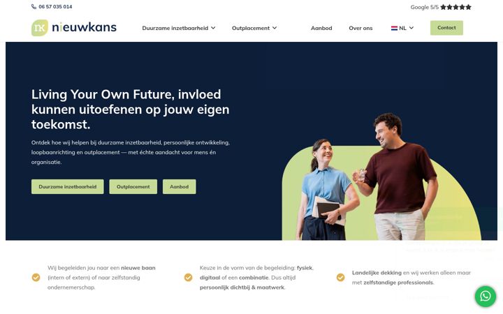 Screenshot of nieuwkans.nl