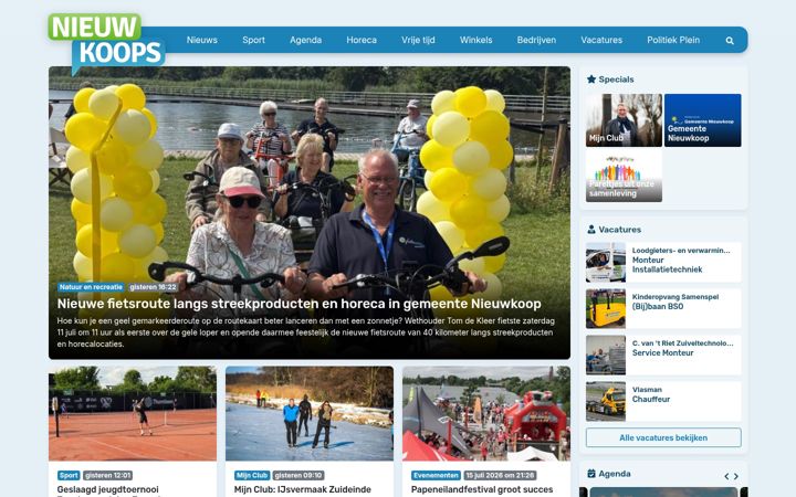Screenshot van nieuwkoops.nl
