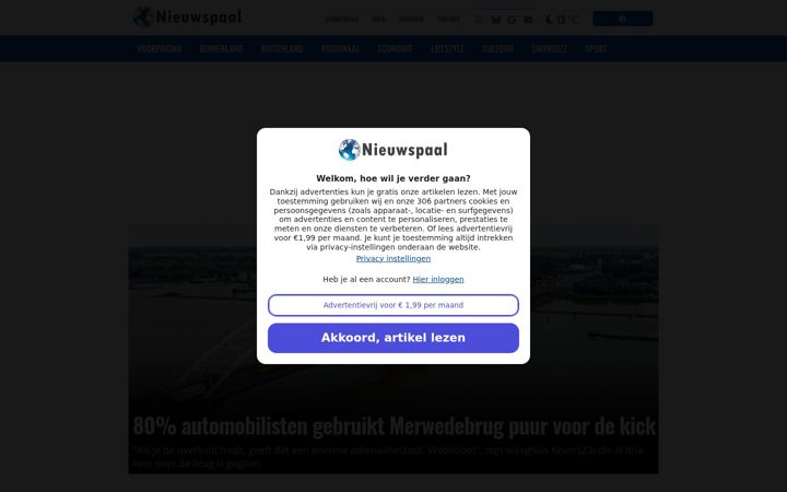 Screenshot of nieuwspaal.nl
