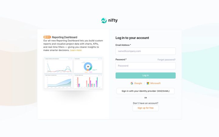 Screenshot van nifty.pm