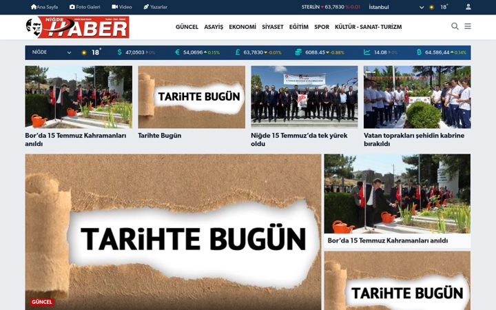 Screenshot του nigdehaber.com.tr