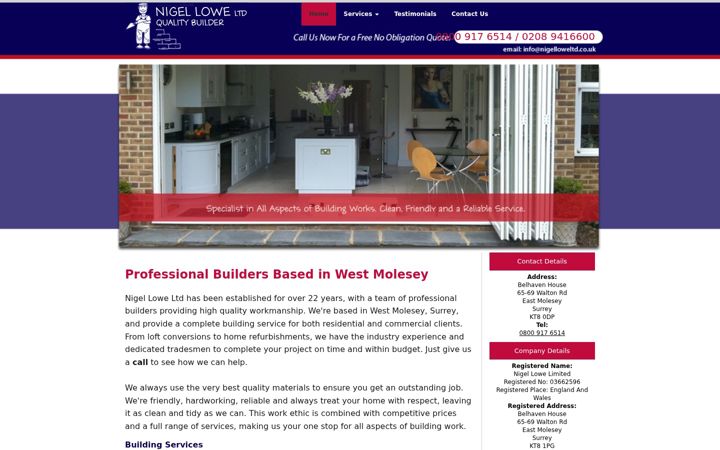 Screenshot di nigelloweltd.co.uk