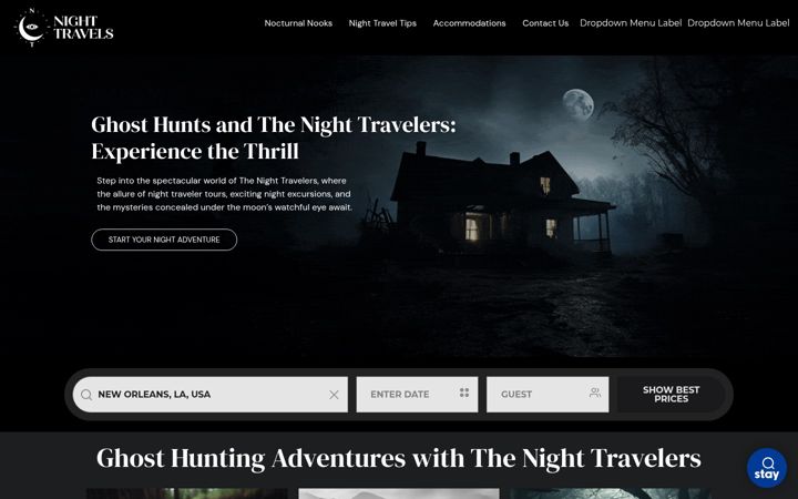 Screenshot of nighttravels.com