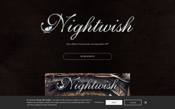 Screenshot of nightwish.com