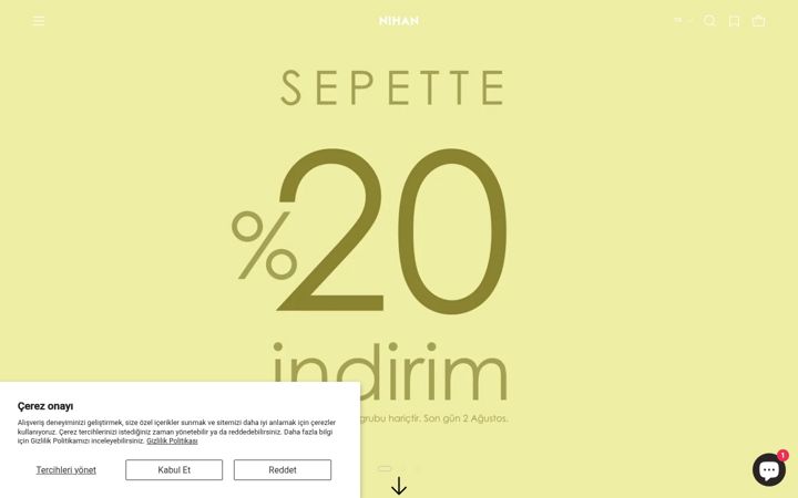 Screenshot of nihan.com.tr