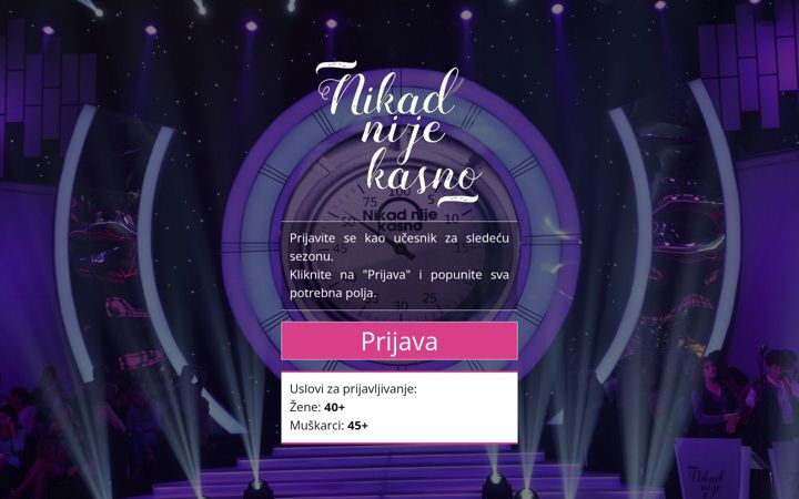 Screenshot of nikadnijekasno.tv