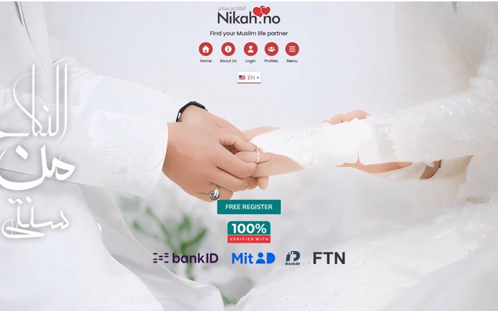 Screenshot of nikah.no