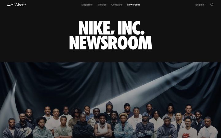 Screenshot of nikeinc.com