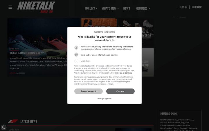 Screenshot van niketalk.com