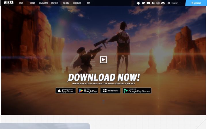 Screenshot of nikke-en.com