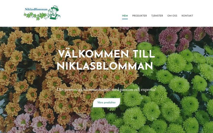 Skærmbillede af niklasblomman.se