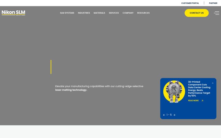 Screenshot von nikon-slm-solutions.com