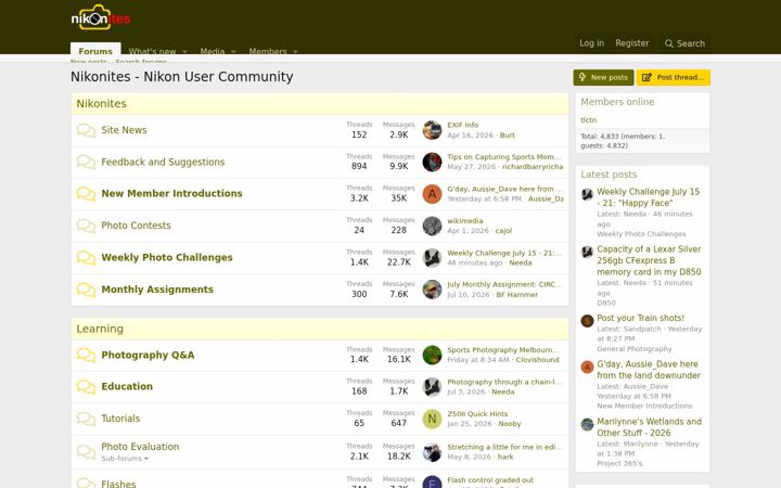 Screenshot of nikonites.com