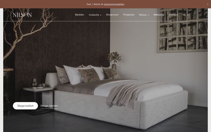 Screenshot of nilsonbeds.nl