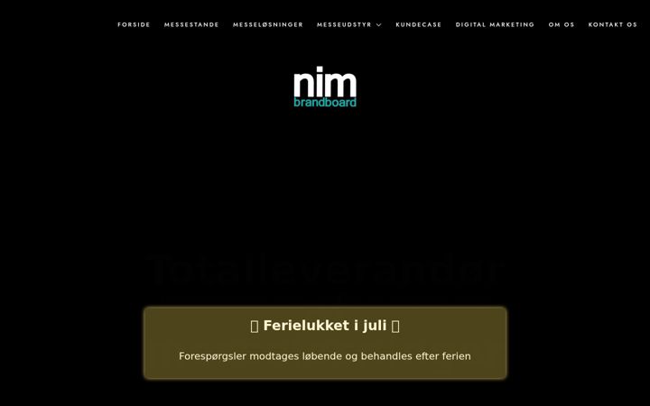 Kuvakaappaus sivustosta nim-brandboard.dk