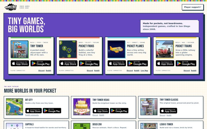 Kuvakaappaus sivustosta nimblebit.com