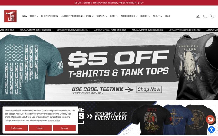 Screenshot of ninelineapparel.com