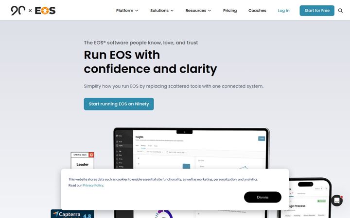 Screenshot of ninety.io