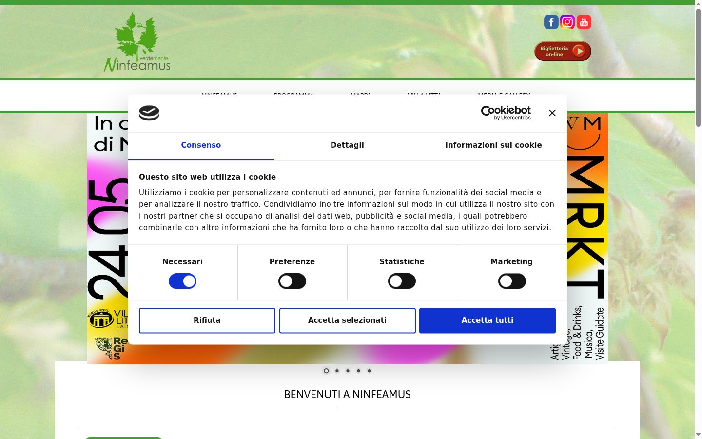 Screenshot van de toestemmingsbanner zoals getoond vóór enige interactie